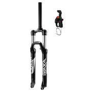Adjustable mountain bike fork - lockout on handlebars deb. 100mm smooth pivot 295mm 1''1-8-28,6 external disc compatible Zoom Vaxa 28