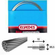 Brake cable 1x19 stainless steel wire ø1,5mm v-head ø5,5x10 Elvedes