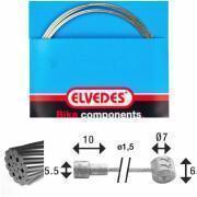 Brake cable 1x19 wire galvanized ø1,5mm v-head ø5,5x10 and t-nip Elvedes