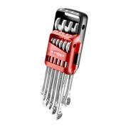 Set of 10 combination/flat wrenches in case Facom