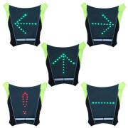 body lighting-harness with integrated 48 led signaling - wireless handlebar remote control usb rechargeable direction indicator (on vest) bike - scooter P2R