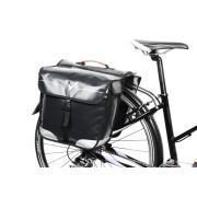 Waterproof double rigid bicycle rear bag with velcro fastening on luggage rack P2R Hapo-G