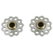 Set of 2 bicycle derailleur rollers with bearings P2R 9-10V